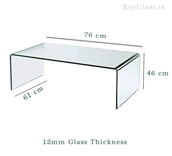 12 MM bent Curved Glass table