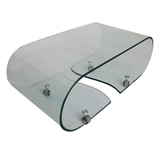 Buy Vogue Bent Glass Coffee Table (Clear Glass) L 89cm