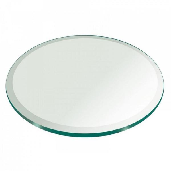 Buy Round Clear Tempered Glass Beveled polished edge - 8 mm thickness