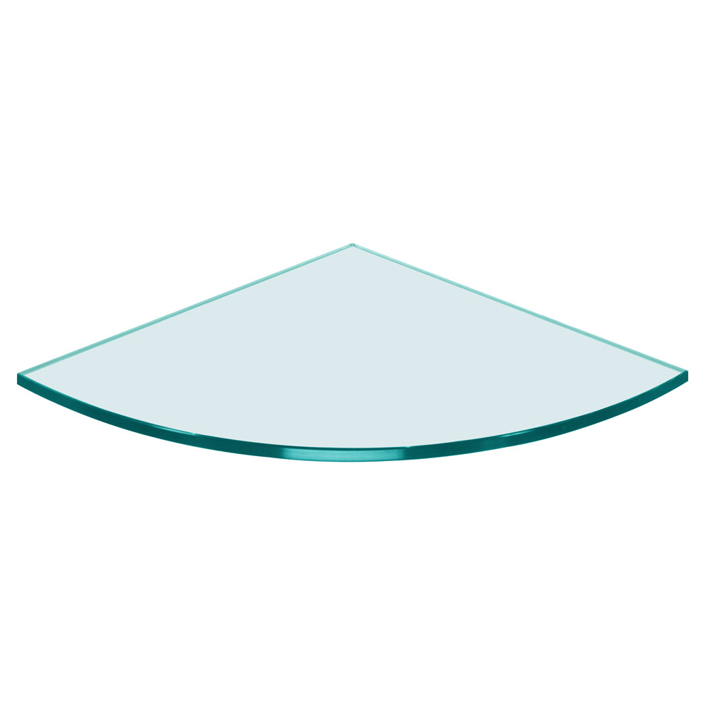 Buy Quarter Circle Glass Shelf - Clear Glass 10mm thickness