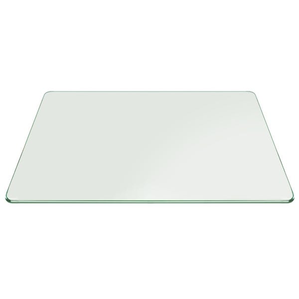Buy 12 mm Rectangle Table Top Tempered Clear Glass - Pencil polished edges