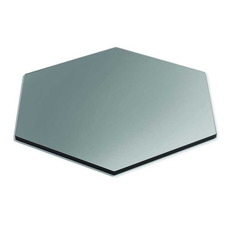 Buy Hexagon Grey Tinted Toughened Glass Table top 12mm thickness