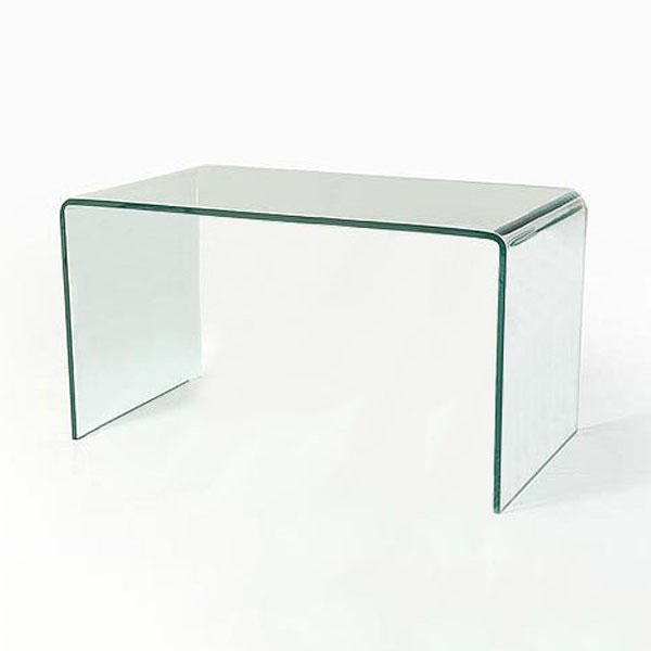 Buy Vogue Curved Bent Glass Desk - 19 mm thick clear glass 198x76x76