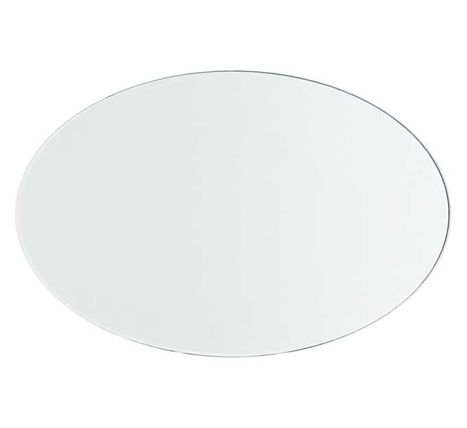 Buy 28x54 Inches Oval Clear Glass 12 mm thickness