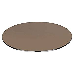 Buy 12 mm Oval (Elliptical) Bronze Tint Table Top Glass with Pencil Polished edge