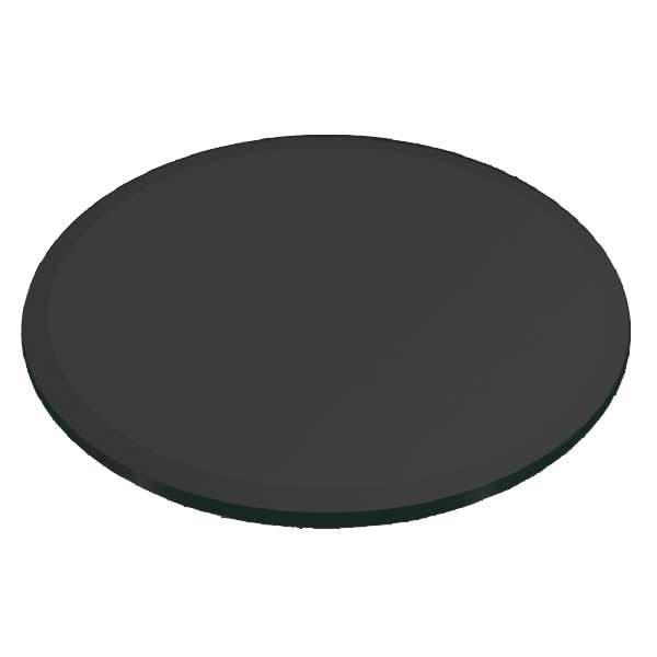 Buy 8 mm thick Round / Circular Glass Beveled Edge Tempered Table top Glass - Grey tinted