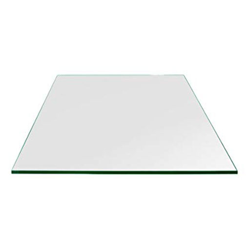 Buy 10mm thick Table Top Square Clear Glass Tempered Flat Edges