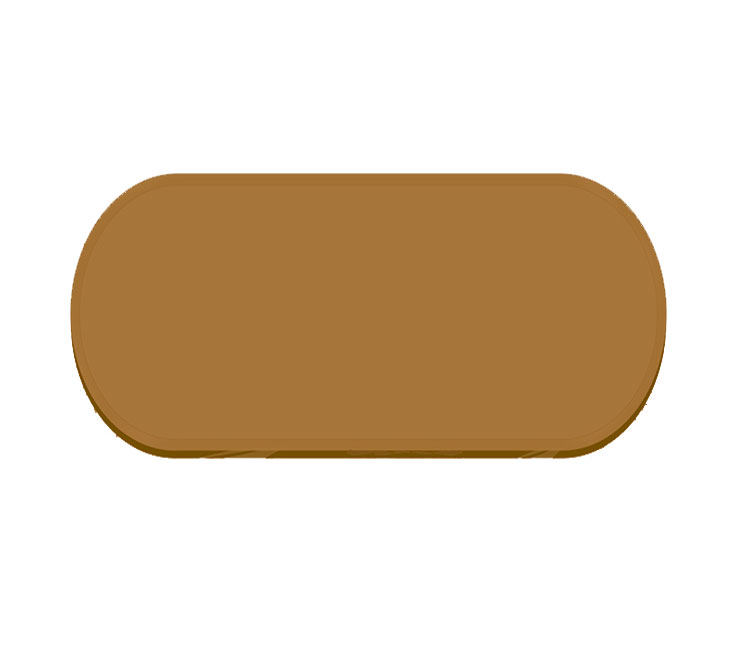 Buy Racetrack Oval Bronze Tint Glass - 12mm thickness