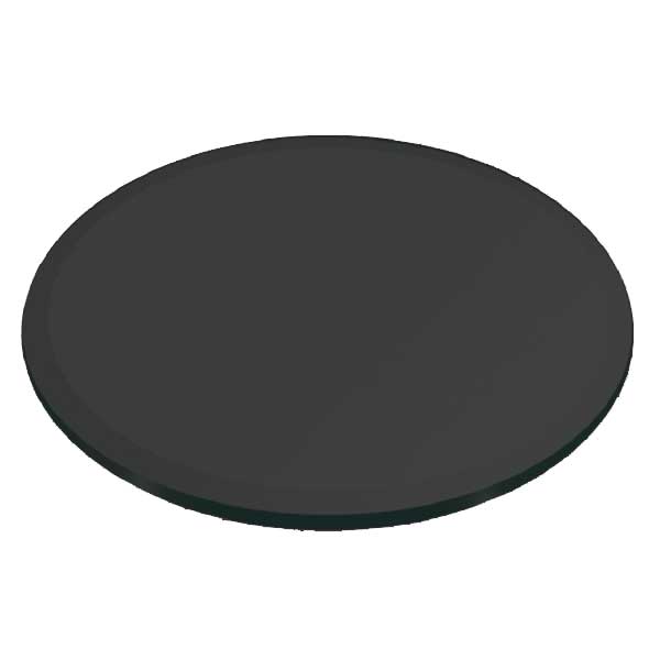 Buy Round / Circular Tempered (toughened) Table top Grey Tint Glass Beveled Edge - 8 mm