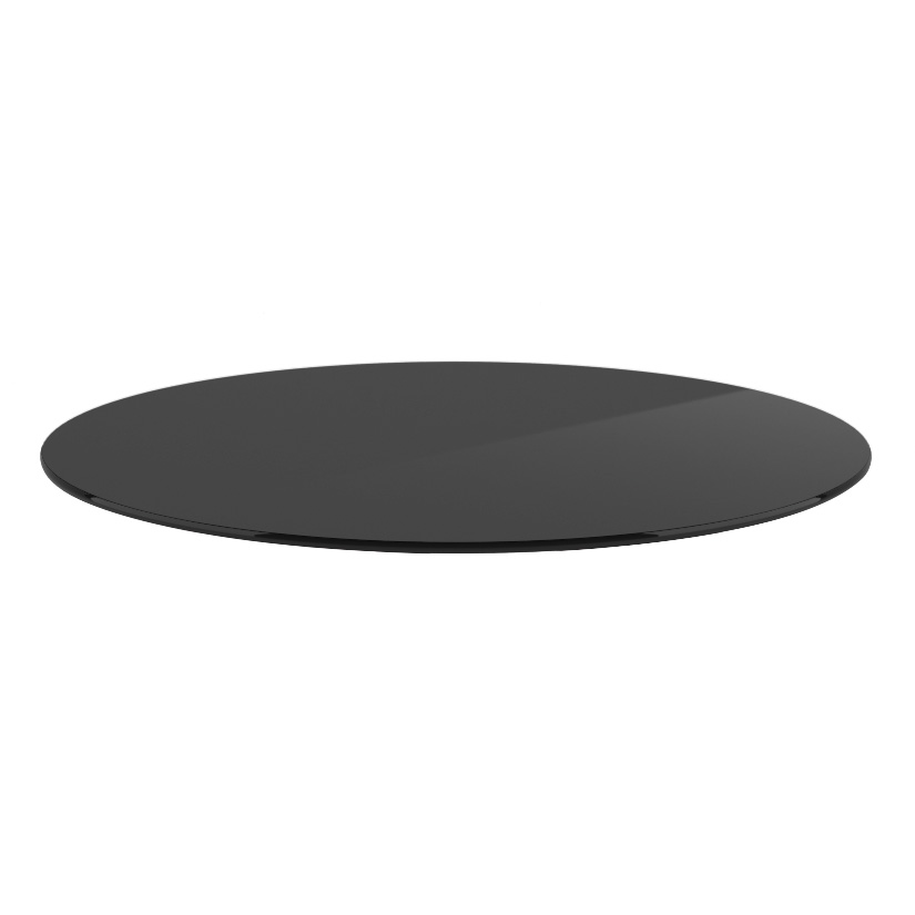Buy Round Grey tinted Tempered Glass Pencil polished edge - 8 mm thickness Table top glass