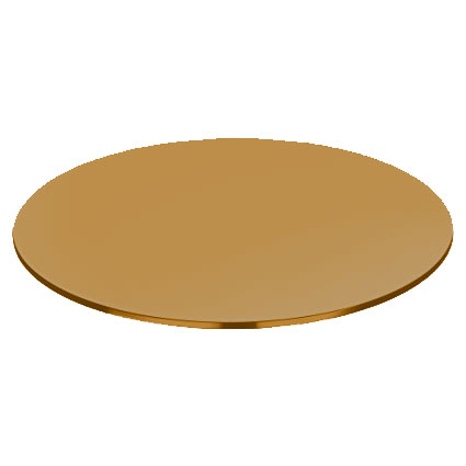 Buy Round Bronze tinted Glass Pencil polished edge - 8 mm thickness Table top glass