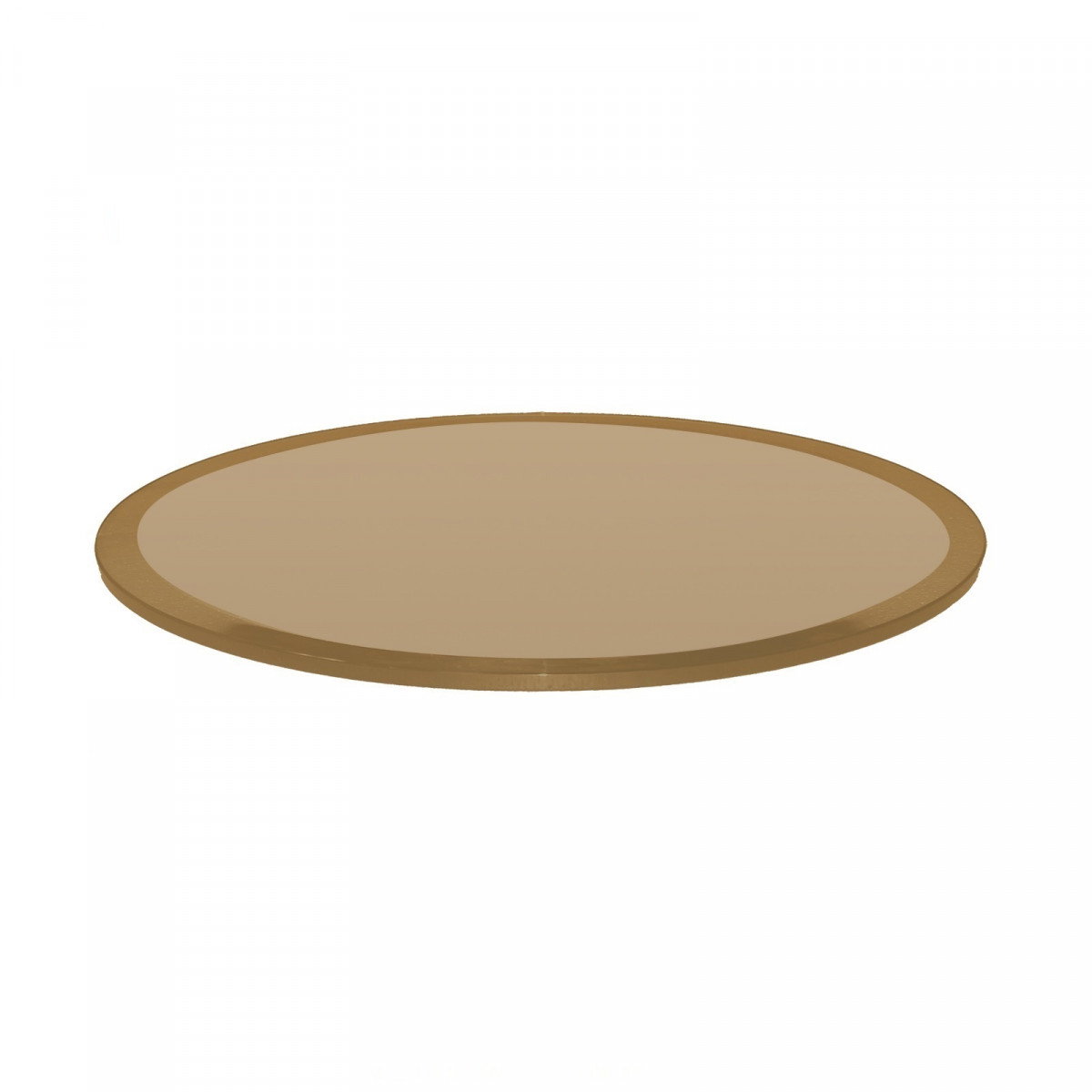 Buy Round Bronze tinted Glass Beveled polished edge - 8 mm thickness Table top glass