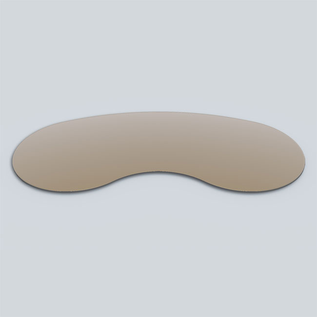 Buy Bean (Kidney) Shaped Glass table - 12 mm thickness Table top glass (Bronze Glass)