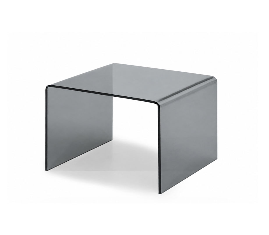 Buy Vogue Bent Glass Coffee Table 12 mm Grey Tinted Glass 24x18x18 inches