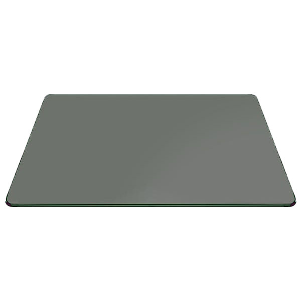 Buy Rectangle Grey Tempered Glass 10 mm for Table Top  - Pencil Polished Edge