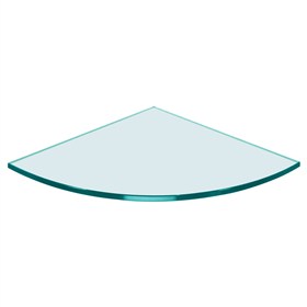 Buy Quarter Circle Glass Shelf - Clear Glass 10mm thickness