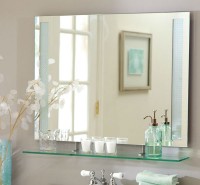 Buy Rectangular Frameless Mirror for Bathroom 34 Inch X 24 Inch