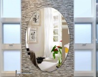 Buy Oval Frameless Mirror for Bathroom 18 x 24 inches
