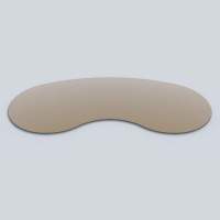 Buy Bean (Kidney) Shaped Glass table - 12 mm thickness Table top glass (Bronze Glass)