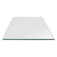 Buy 06mm thickness Table Top Square Clear Glass Flat Edges