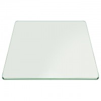 Buy 12 mm Table Top Square Clear Glass with Pencil Polished Edges