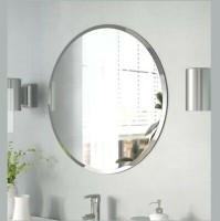 Buy Round Frameless Mirror with Beveled Edge for Bathroom and Home Decor