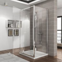 Buy Three Sided Shower Enclosure Pivot Door with Side Panels 1900 x 900mm