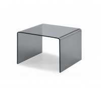 Buy Vogue Bent Glass Coffee Table 12 mm Grey Tinted Glass 24x18x18 inches