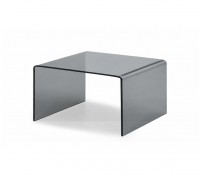 Buy Vogue Bent Glass Coffee Table 12 mm Grey Tinted Glass 30x18x18 Inches
