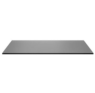Buy 24x48 Inches Rectangle Grey Tempered Glass 12 mm for Table Top